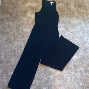 Black jumpsuit with mesh middle